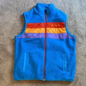 Cotopaxi Vibrant Blue Vest with Multicolor Stripes